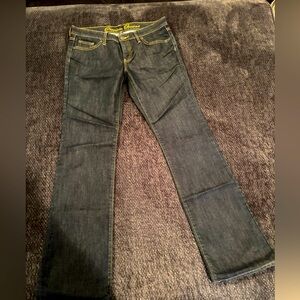 GAP Dark Blue Jeans with Yellow Stitching
